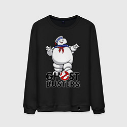 Свитшот хлопковый мужской Ghostbusters - stay puft, цвет: черный
