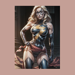 Свитшот хлопковый мужской Мисс Марвел в суперкостюме, цвет: пыльно-розовый — фото 2