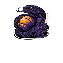 Свитшот хлопковый мужской Black mamba basketball, цвет: белый — фото 2