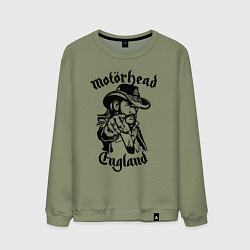 Свитшот хлопковый мужской Motorhead - Лемми, цвет: авокадо