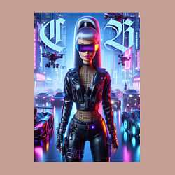 Свитшот хлопковый мужской Cyber girl Barbie - neon glow, цвет: пыльно-розовый — фото 2