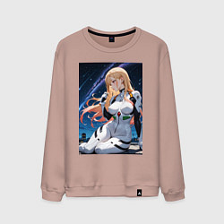 Свитшот хлопковый мужской Marin kitagawa косплей Евангелиона, цвет: пыльно-розовый