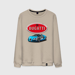 Свитшот хлопковый мужской Bugatti - motorsport, цвет: миндальный