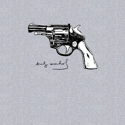 Свитшот хлопковый мужской Andy Warhol revolver sketch, цвет: меланж — фото 2