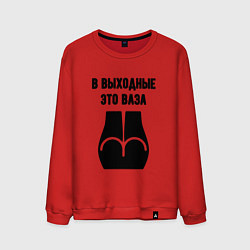 Свитшот хлопковый мужской Выходная ваза, цвет: красный