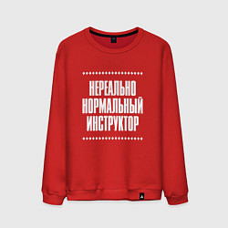 Свитшот хлопковый мужской Нормальный инструктор нереально, цвет: красный