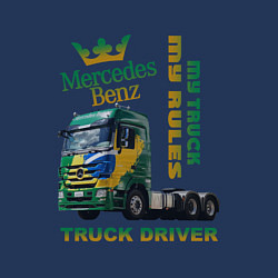 Свитшот хлопковый мужской Mercedes-Benz мой грузовик мои правила, цвет: тёмно-синий — фото 2