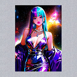 Свитшот хлопковый мужской Девушка поп идол, цвет: меланж — фото 2