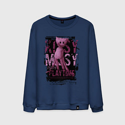 Свитшот хлопковый мужской Кисси Мисси из Poppy Playtime, цвет: тёмно-синий