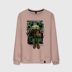 Свитшот хлопковый мужской Кролик Бонзо из Poppy Playtime, цвет: пыльно-розовый