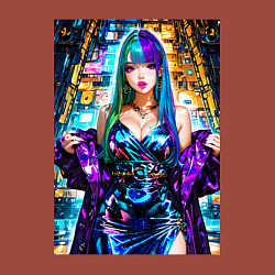 Свитшот хлопковый мужской Девушка поп идол, цвет: кирпичный — фото 2