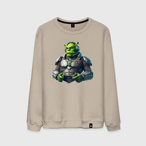 Мужской свитшот G2 esports team - cyber Shrek / Миндальный – фото 1