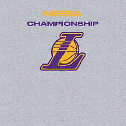 Свитшот хлопковый мужской Lakers championship, цвет: меланж — фото 2