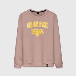 Свитшот хлопковый мужской Golden State hoops, цвет: пыльно-розовый