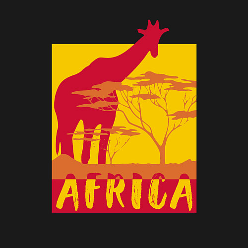 Мужской свитшот Природа Африки / Черный – фото 3