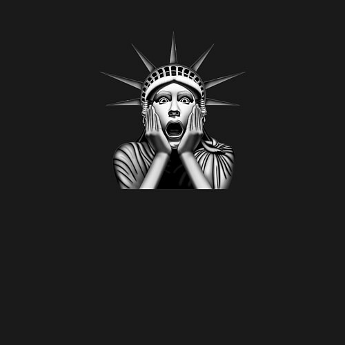 Мужской свитшот Статуя удивления / Черный – фото 3