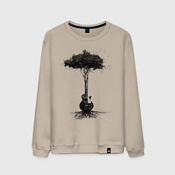 Свитшот хлопковый мужской Гитарное дерево, цвет: миндальный