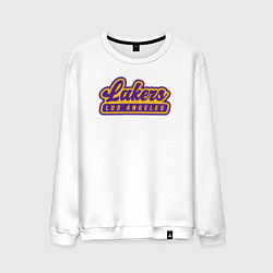 Свитшот хлопковый мужской Basketball LA Lakers, цвет: белый