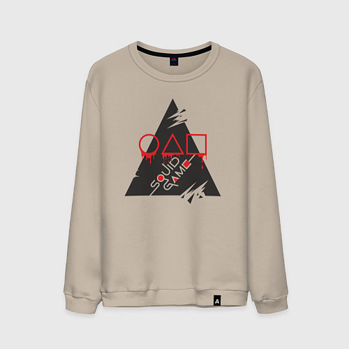 Мужской свитшот Поиграем в кальмара / Миндальный – фото 1