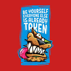 Свитшот хлопковый мужской Оставайся собой, цвет: красный — фото 2