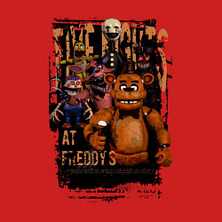 Свитшот хлопковый мужской Аниматроники из Five Nights at Freddys, цвет: красный — фото 2