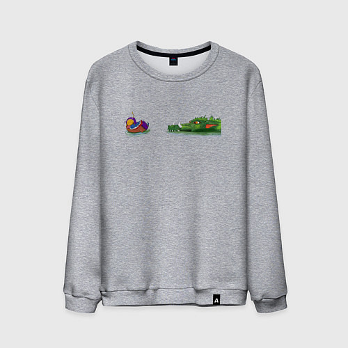Мужской свитшот Duck and Dragon / Меланж – фото 1