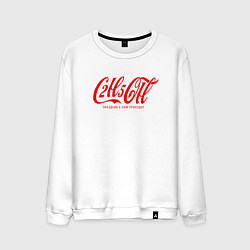 Свитшот хлопковый мужской C2H5OH праздник к нам приходит, цвет: белый