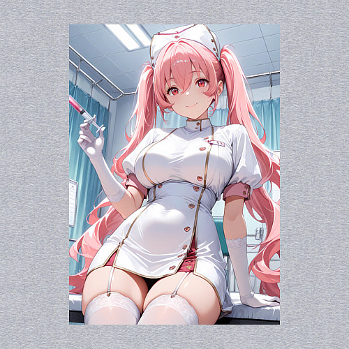 Мужской свитшот Медсестричка сделает тебе укол любви / Меланж – фото 3