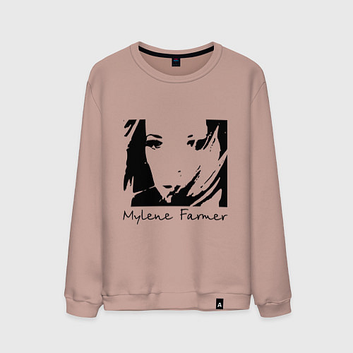 Мужской свитшот Милен Фармер / Пыльно-розовый – фото 1