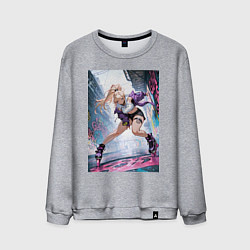 Мужской свитшот Девушка на роликах исполняет трюки