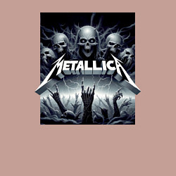 Свитшот хлопковый мужской Thrash metal - Metallica, цвет: пыльно-розовый — фото 2