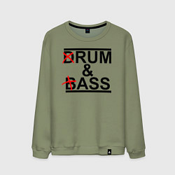 Свитшот хлопковый мужской Drum and bass color, цвет: авокадо