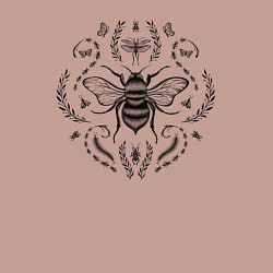 Свитшот хлопковый мужской Пчела и жуки, цвет: пыльно-розовый — фото 2