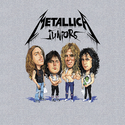 Мужской свитшот Metallica juniors - cartoon / Меланж – фото 3