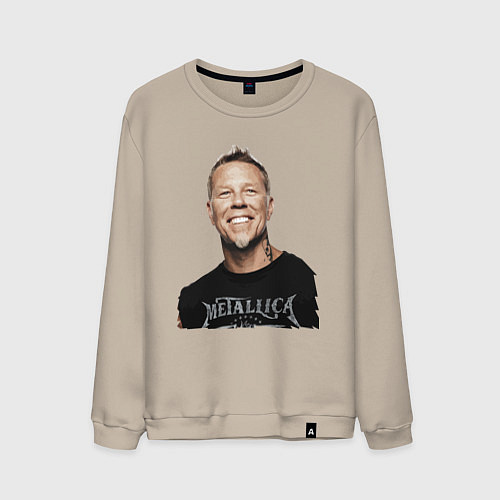 Мужской свитшот James Alan Hetfield - Metallica leader / Миндальный – фото 1