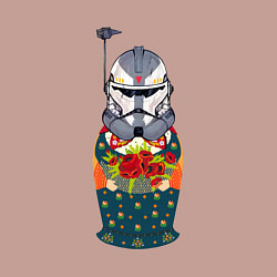 Свитшот хлопковый мужской Матрешка шлем штурмовика, цвет: пыльно-розовый — фото 2