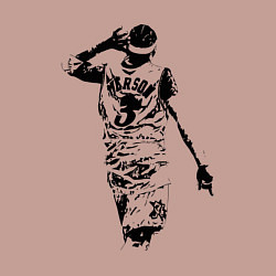 Свитшот хлопковый мужской Allen Iverson NBA, цвет: пыльно-розовый — фото 2