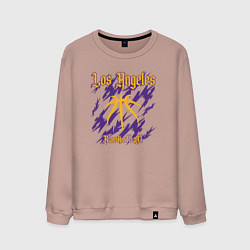 Свитшот хлопковый мужской Basketball Lakers, цвет: пыльно-розовый