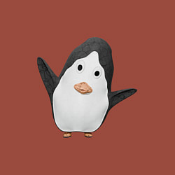 Свитшот хлопковый мужской Cartoon penguin, цвет: кирпичный — фото 2