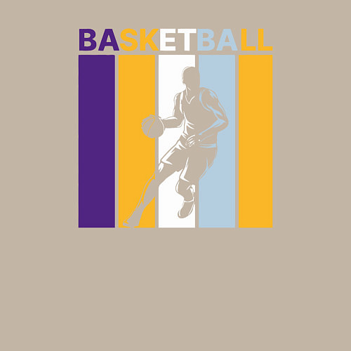 Мужской свитшот Play basketball / Миндальный – фото 3