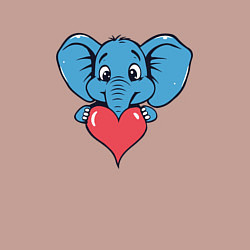 Свитшот хлопковый мужской Слон и сердце, цвет: пыльно-розовый — фото 2