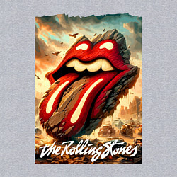 Свитшот хлопковый мужской Rolling Stones - logo transformation, цвет: меланж — фото 2