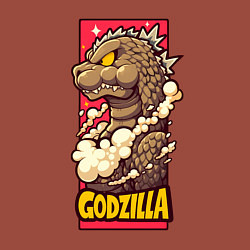 Свитшот хлопковый мужской Pink godzilla, цвет: кирпичный — фото 2