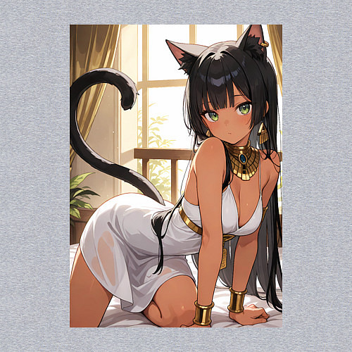 Мужской свитшот Сфинкс в древнем Египте / Меланж – фото 3