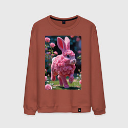 Мужской свитшот Кролик из роз