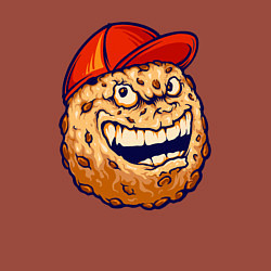 Свитшот хлопковый мужской Печенье в кепке, цвет: кирпичный — фото 2