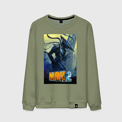 Свитшот хлопковый мужской MDK - Kurt, цвет: авокадо