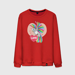 Свитшот хлопковый мужской Color bird, цвет: красный