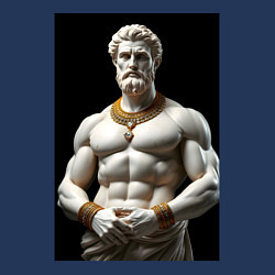 Свитшот хлопковый мужской Античный герой с цепочкой, цвет: тёмно-синий — фото 2