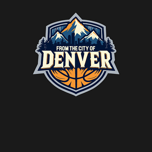 Мужской свитшот Из города Денвер / Черный – фото 3